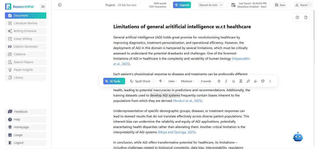 ResearchPal Dashboard